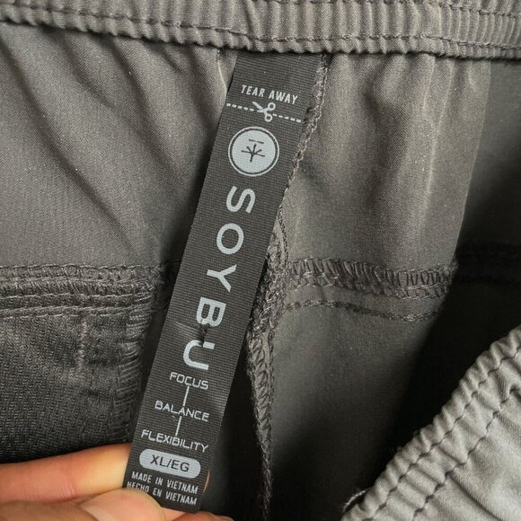 NWOT Soybu Men's XL  Gray Athletic Jogger Pants With Zip Pockets Focus - Picture 4 of 8